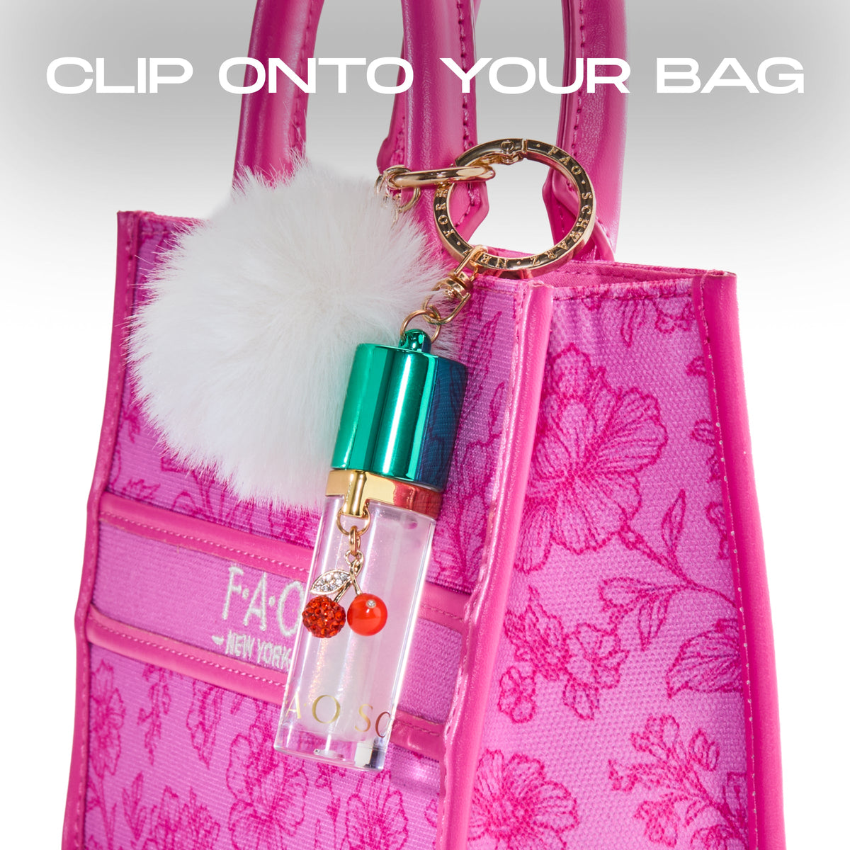 FAO Schwarz - Lip Gloss Keychain – Glitter Glaze - Fashion Activity and Roleplay