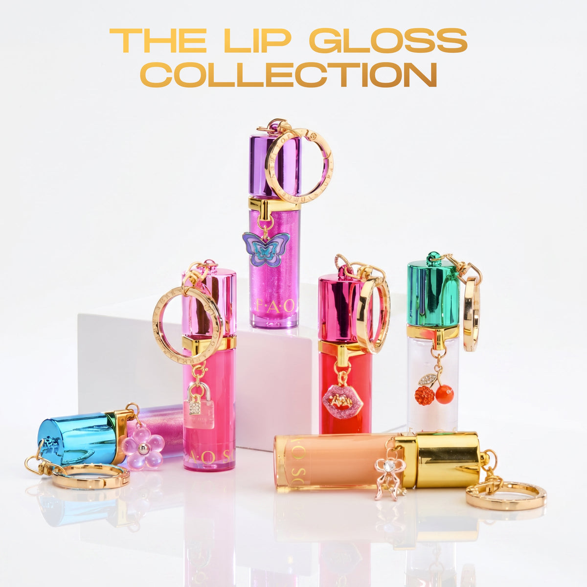 FAO Schwarz - Lip Gloss Keychain – Glitter Glaze - Fashion Activity and Roleplay