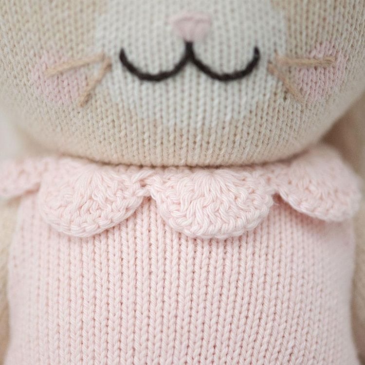 Cuddle And Kind - Little 13" Hannah the Bunny (Blush) Hand-Knit Doll - Plush