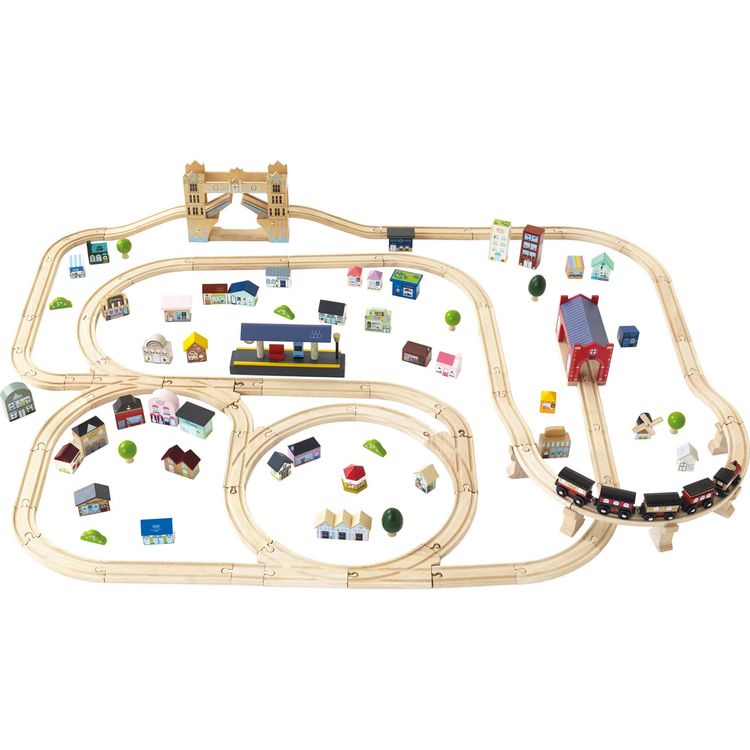 Le Toy Van - London Wood Train Set – 120 Pieces - Preschool