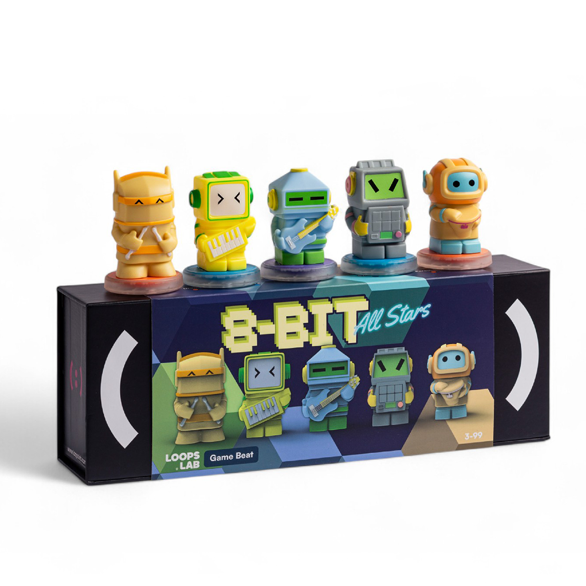 Loops Lab® - Loops Lab 8 Bit Allstars: 5 Figurines Game Music Band - Electronics
