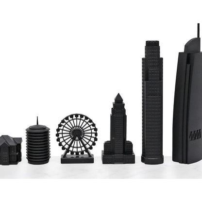 Skyline Chess - Los Angeles Edition Acrylic Chess Set with Marble Hatch Board - Games