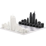 Skyline Chess - Los Angeles Edition Acrylic Chess Set with Marble Hatch Board - Games