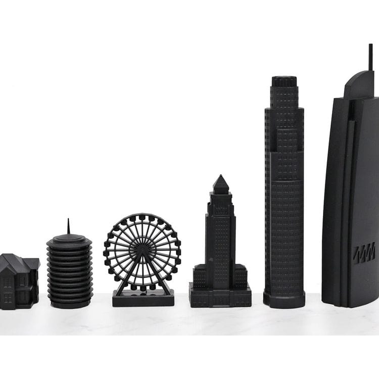 Skyline Chess - Los Angeles Edition Acrylic Chess Set with Wood Map Board - Games