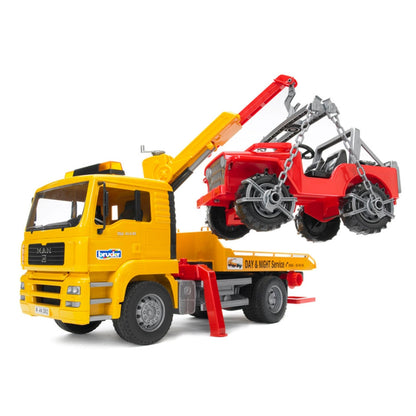 Bruder - MAN TGA Breakdown Truck with Cross Country Vehicle - Vehicles