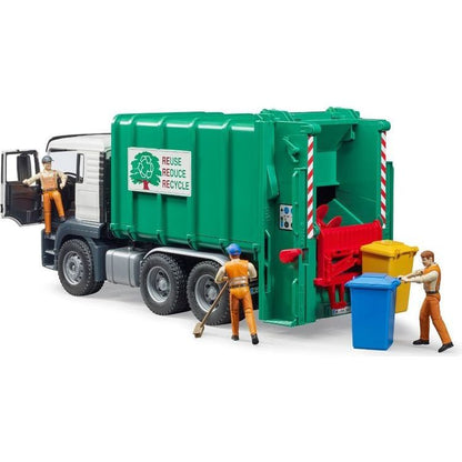 Bruder - MAN TGS Rear Loading Garbage Truck (Green) - Vehicles