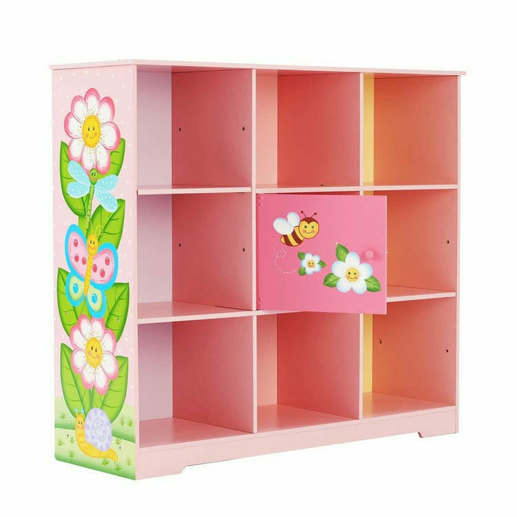 Teamson Kids - Magic Garden Adjustable Cube Bookshelf - Room Decor