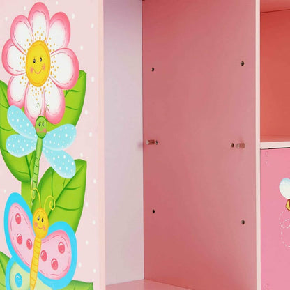 Teamson Kids - Magic Garden Adjustable Cube Bookshelf - Room Decor
