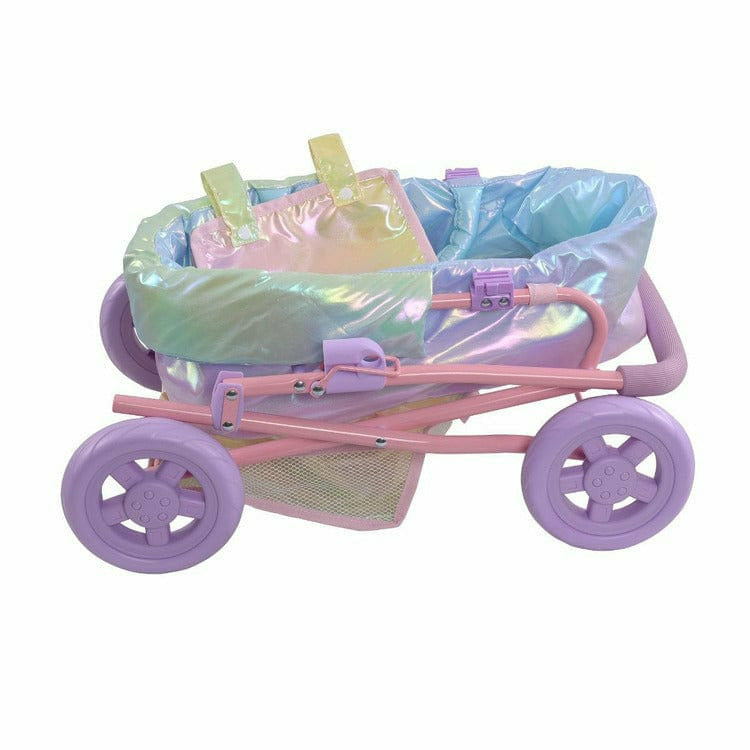 Teamson Kids - Magical Dreamland Baby Doll Stroller & Carrier Iridescent - Dolls