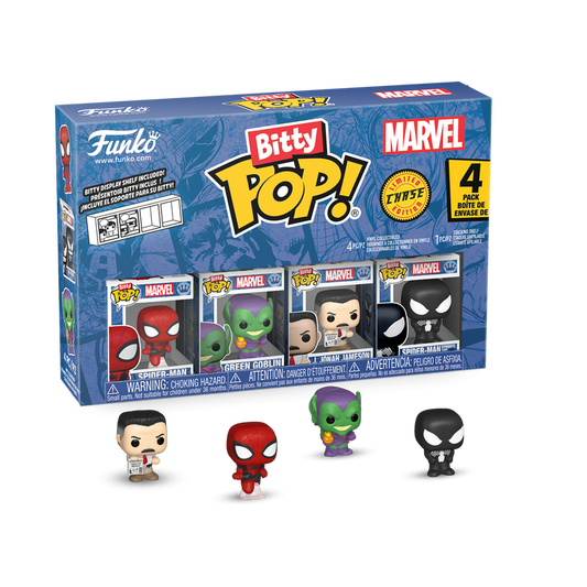 Funko - Marvel Bitty Pop! Spider-Man 4-Pack Series 1 - World of Funko
