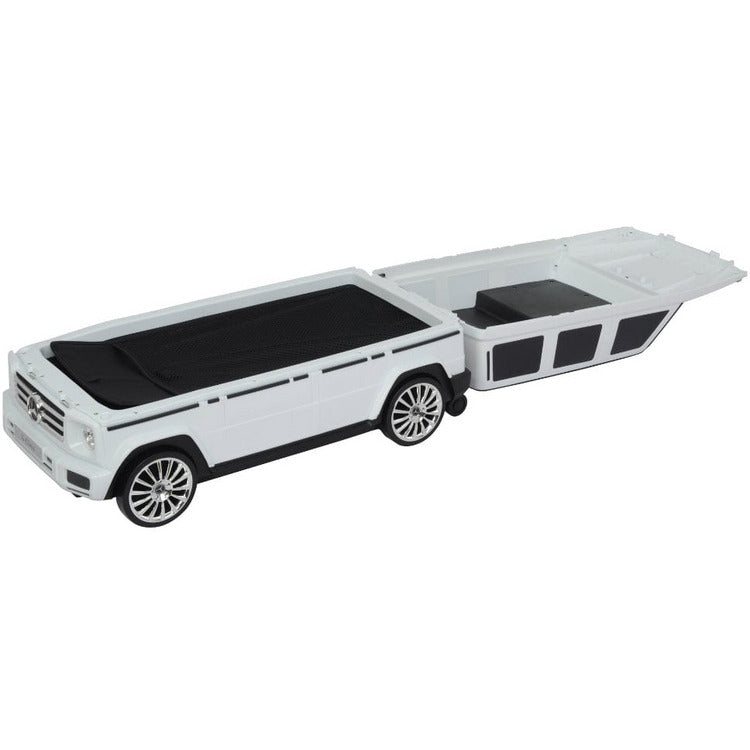 Best Ride on Cars - Mercedes G Class Suitcase - White - Outdoor