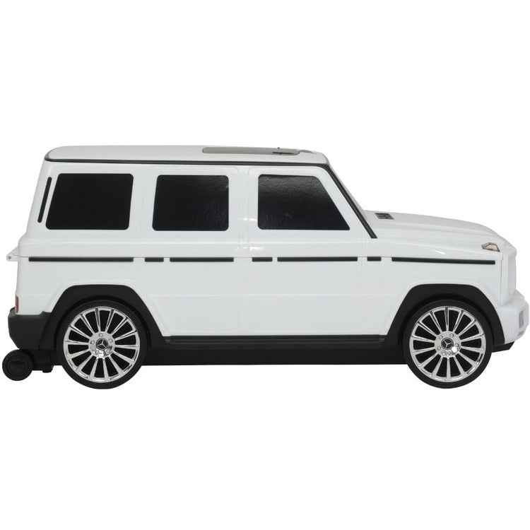 Best Ride on Cars - Mercedes G Class Suitcase - White - Outdoor