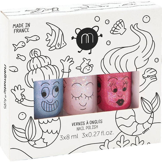 Nailmatic - Mermaid Nail Polish 3 Pack for Kids - Trend Accessories