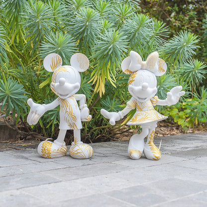 Leblon Delienne - Mickey Mouse 12" Star Style Martyn Lawrence Bullard Figurine - White & Gold - Collectibles