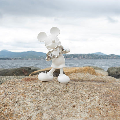 Leblon Delienne - Mickey Mouse With Love 12" Kelly Hoppen Figurine - White & Silver - Collectibles