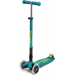 Micro Kickboard - Micro Maxi Foldable LED Scooter - Petrol Green - Outdoor