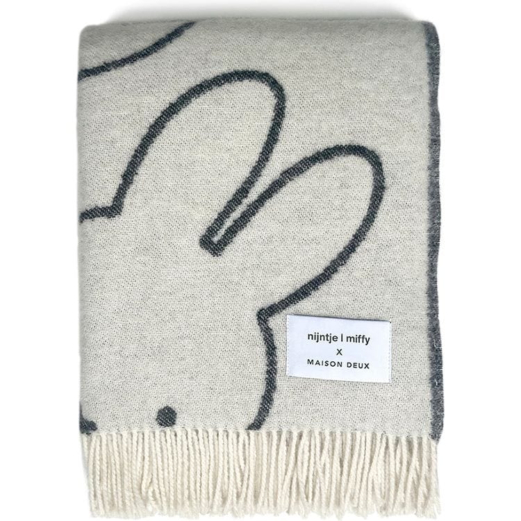 Maison Deux - Miffy Blanket - White/Black - Room Decor
