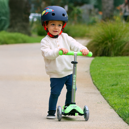 Micro Kickboard - Mini Deluxe Glow LED Plus Scooter - Icy Lime - Outdoor