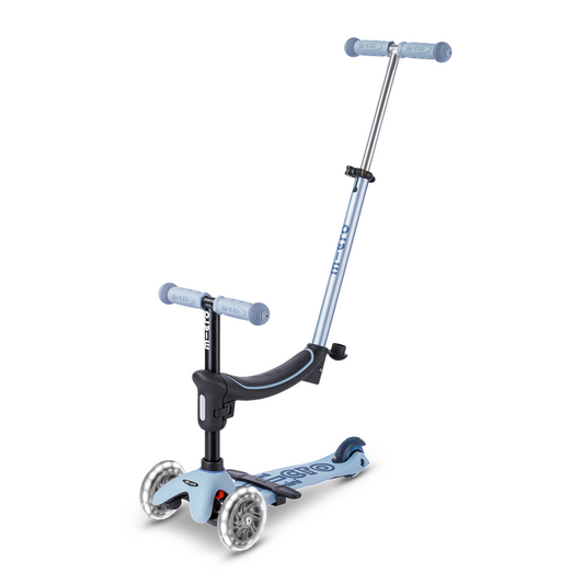 Micro Kickboard - Mini Deluxe Rock & Go LED Scooter - Ocean Slate - Outdoor