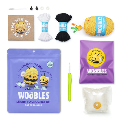 The Woobles - Mommy & Me Cornelius the Bee Learn to Crochet Kit - Creativity