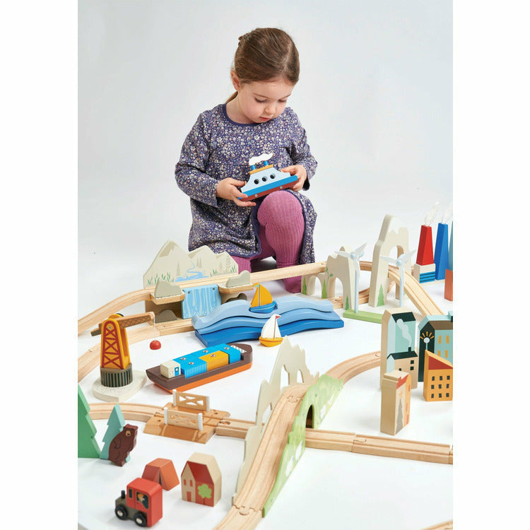 Tender Leaf Toys - Mountain View Train Set - Preschool