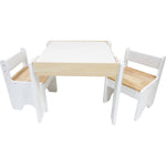 Teamson Kids - Multi-Activity Table with Reversible Tabletop & Chairs Set - Preschool