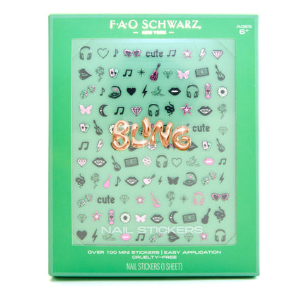 FAO Schwarz - Nail Stickers Set - Bling - Fashion Activity and Roleplay