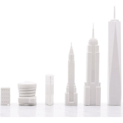 Skyline Chess - New York City Edition Acrylic Chess Set with Wood Map Board - Games