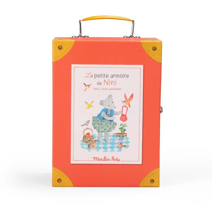 Moulin Roty - Nini Doll with Little Wardrobe Suitcase - The Big Family - Dolls