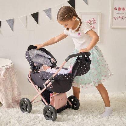 Teamson Kids - Olivia's Little World Pin Up Doll Classic Stroller with Removable Bassinet - Dolls