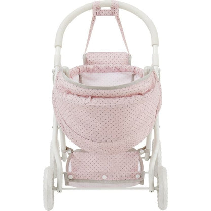 Teamson Kids - Olivia's Little World Polka Dot Princess Baby Doll Pram Stroller - Dolls