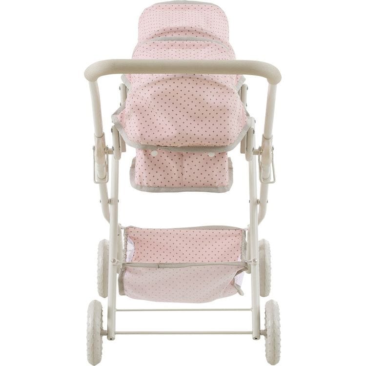Teamson Kids - Olivia's Little World Polka Dot Princess Baby Doll Twin Bassinet Stroller - Dolls