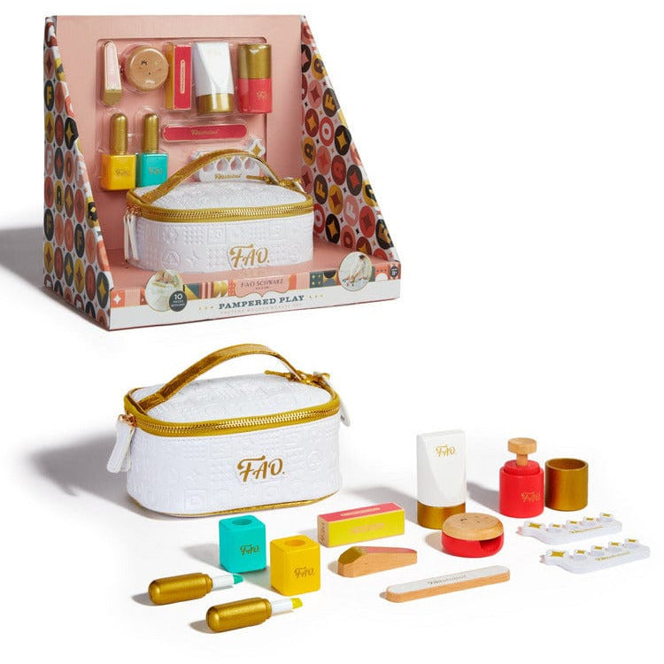 FAO Schwarz - Pampered Play Pretend Wooden Beauty Set - Preschool