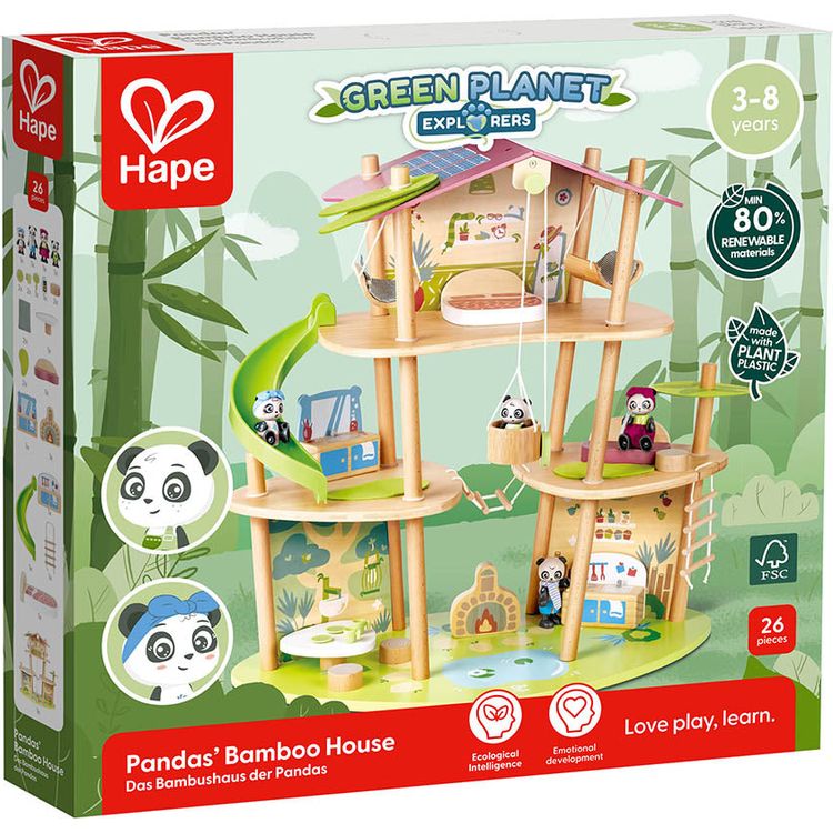 Hape - Pandas' Bamboo House - Preschool