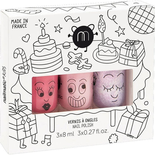 Nailmatic - Party Nail Polish 3 Pack for Kids - Trend Accessories
