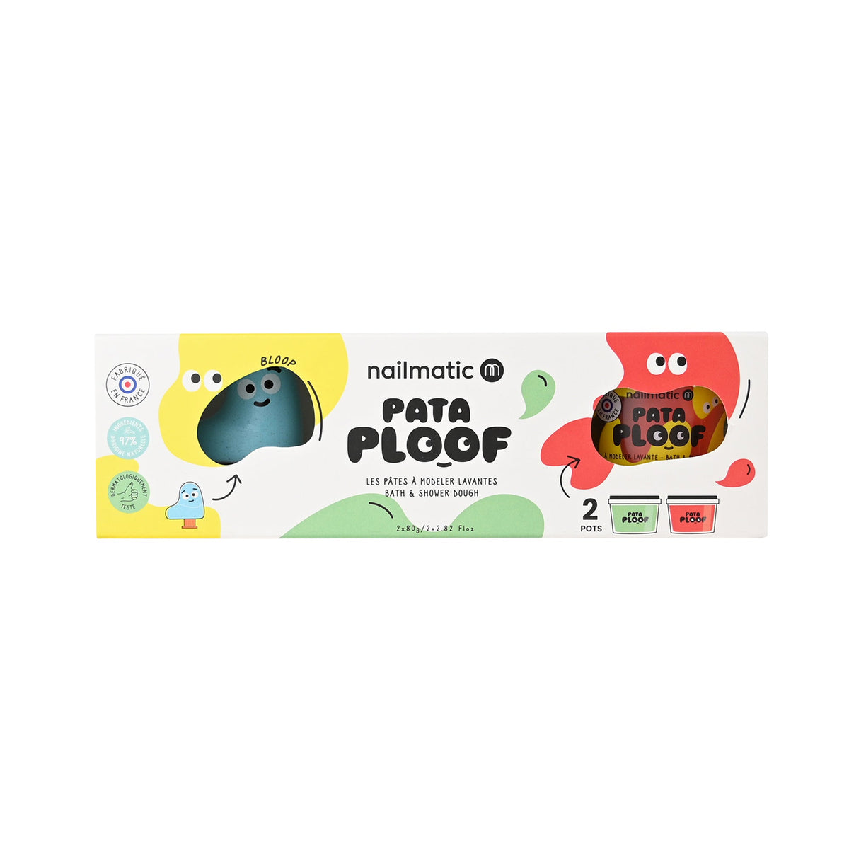 Nailmatic - Pataploof Bloop - Bath Dough Set of 2 in Green + Red - Trend Accessories