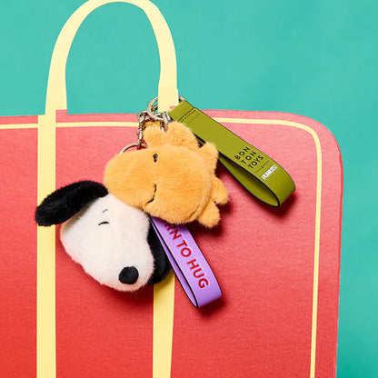 Bon Ton Toys - Peanuts Snoopy Fuzzy Eco Bag Charm - 3" - Plush