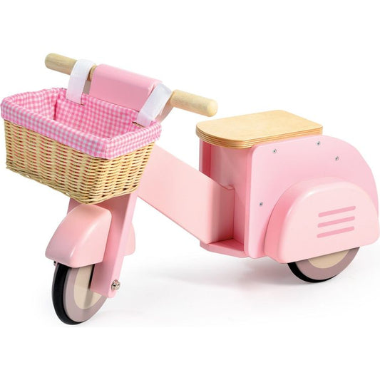 Tender Leaf Toys - Pink Scooter with Basket - Preschool