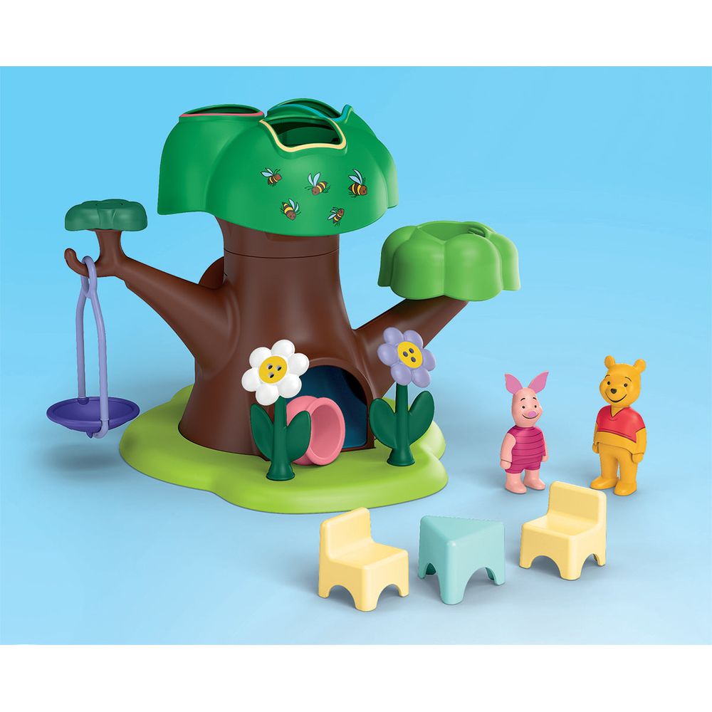 Playmobil - Playmobil Junior & Disney: Winnie the Pooh's & Piglet's Tree House Playset - Preschool