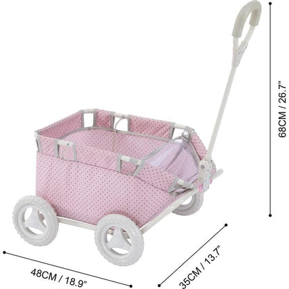 Teamson Kids - Polka Dots Princess Baby Doll Wagon - Dolls