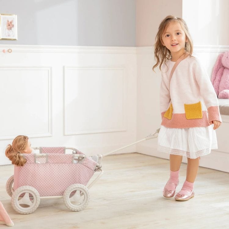Teamson Kids - Polka Dots Princess Baby Doll Wagon - Dolls