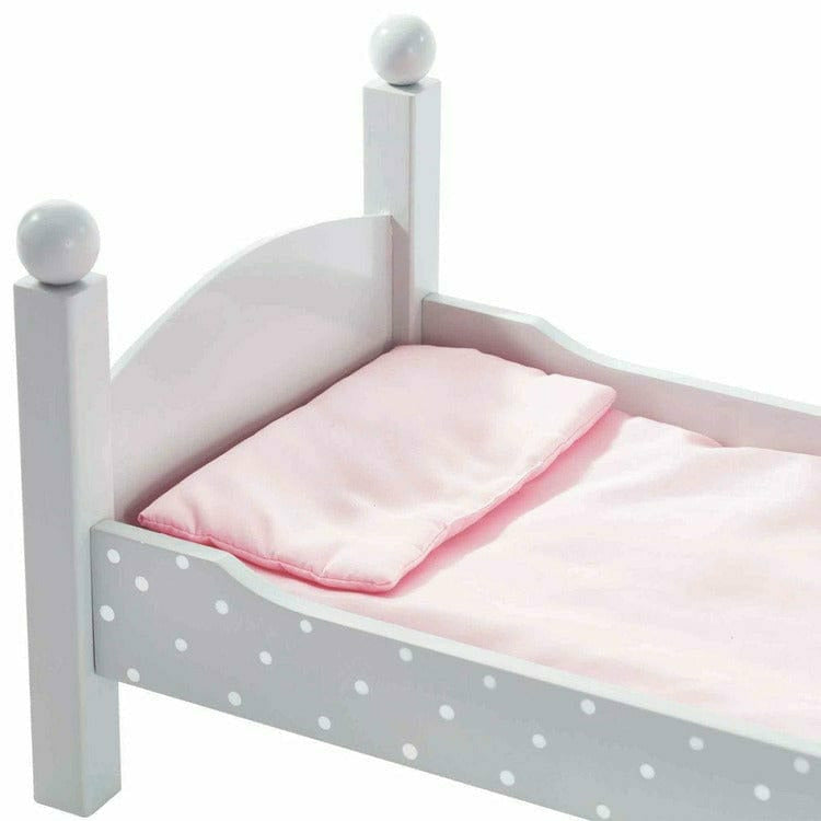 Teamson Kids - Polka Dots Princess Double Bunk Bed for 18" Dolls - Gray - Dolls