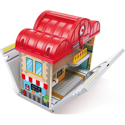Hape - Portable Train Station Set - Preschool