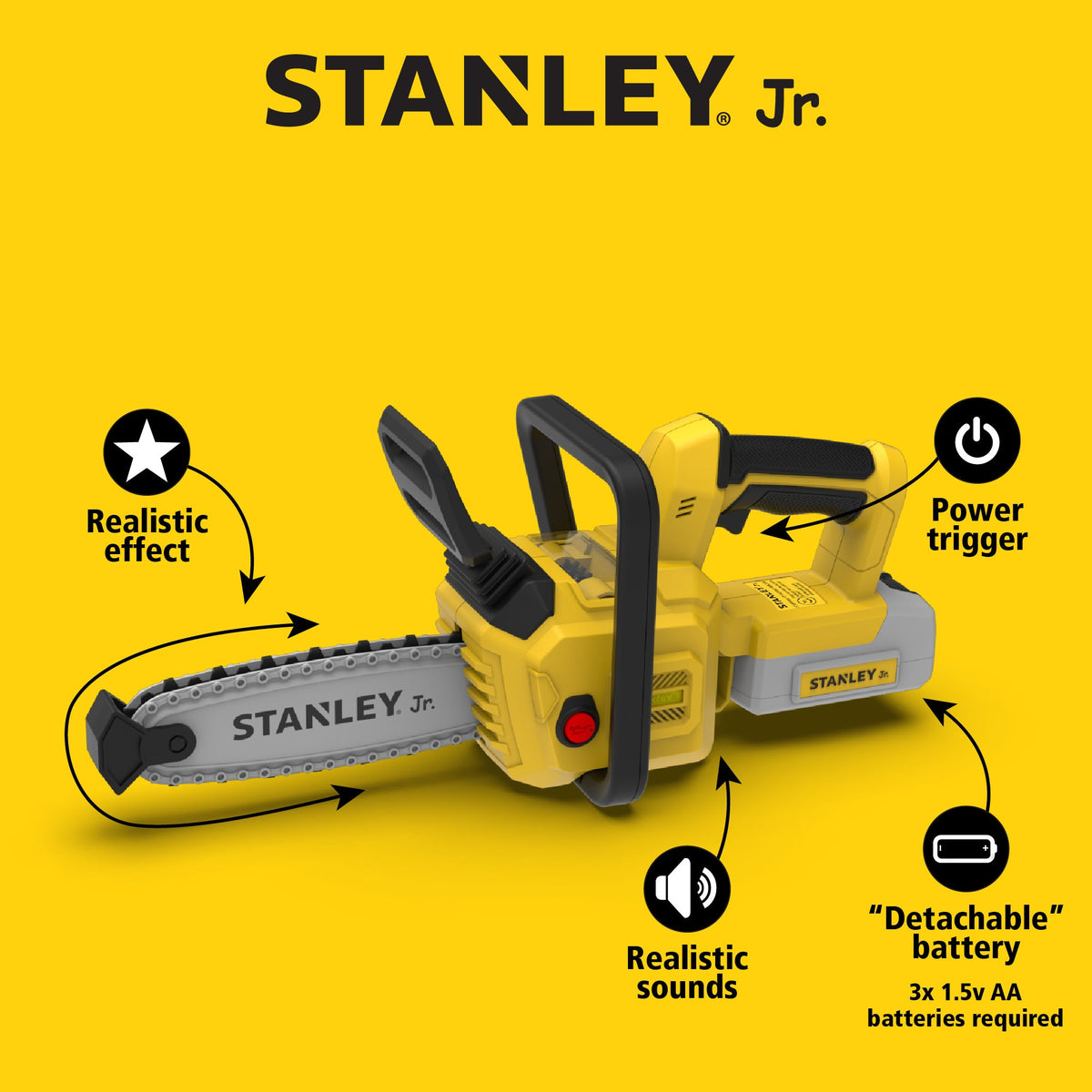 Stanley Jr. - Pretend Play Power Chainsaw - Preschool