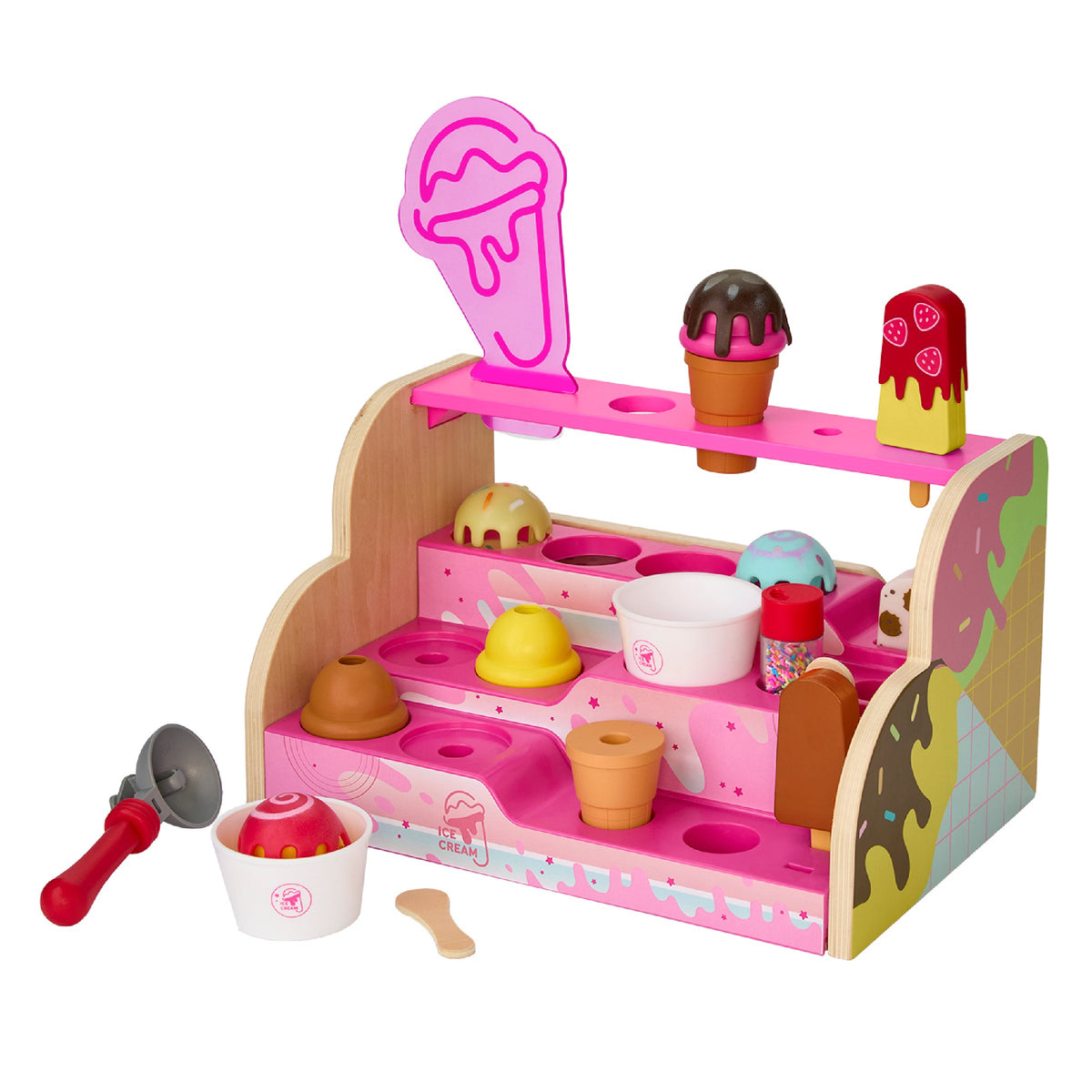 FAO Schwarz - Pretend Play Scoop & Top Ice Cream Counter Playset - Preschool