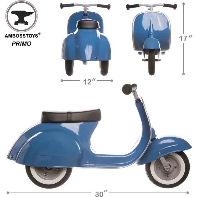 Ambosstoys - Primo Classic Ride-On Scooter - Blue - Preschool