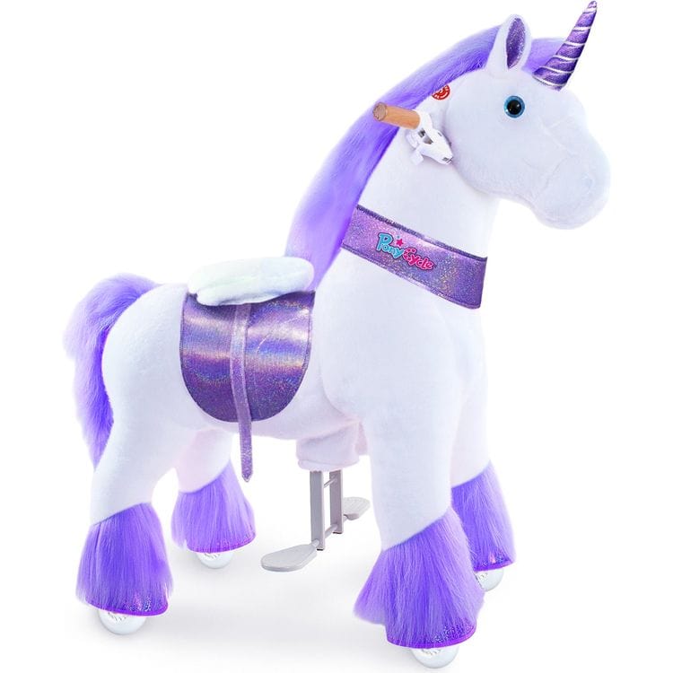 PonyCycle, Inc. - Purple Model U Ride-On Unicorn - 4-7 Years - Plush