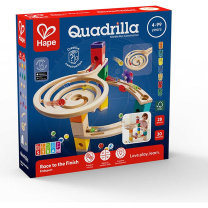 Hape - Quadrilla Race to the Finish Marble Run Blocks - STEM