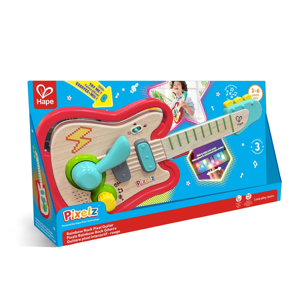 Hape - Rainbow Rock Pixel Guitar - Preschool