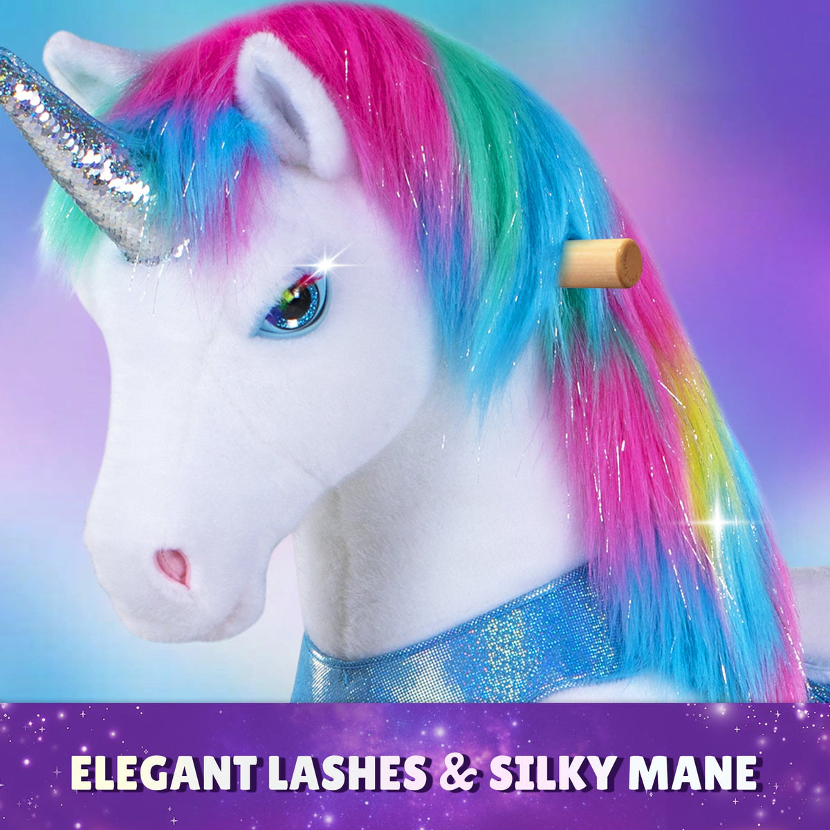 PonyCycle, Inc. - Rainbow Unicorn Model Y Ride on Toy - 3-4 Years - Preschool